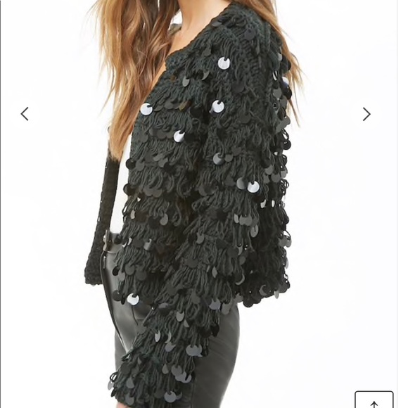 sequin fringe cardigan